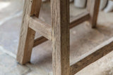 Nkuku Ibo Reclaimed Wood Low Stool