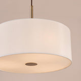 Dar Isla 3 Light Pendant Antique Bronze and Ecru Shade 40cm