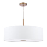 Dar Isla 3 Light Pendant Antique Bronze and Ivory Shade 60cm