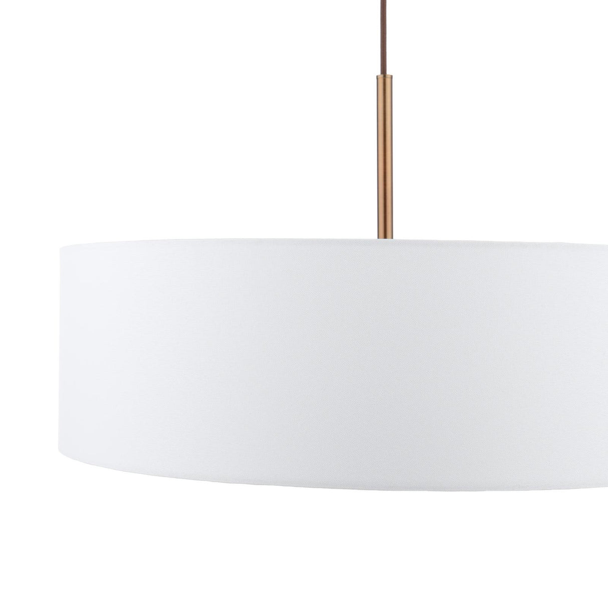 Dar Isla 3 Light Pendant Antique Bronze and Ivory Shade 60cm