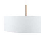 Dar Isla 3 Light Pendant Antique Bronze and Ivory Shade 60cm