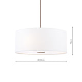 Dar Isla Easy Fit Lampshade Ivory Shade 40cm