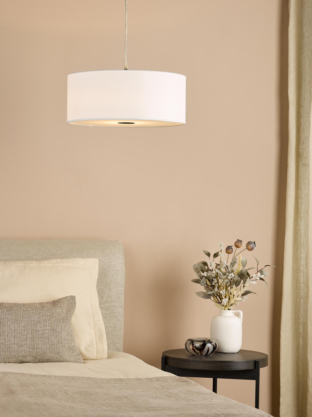 Dar Isla Easy Fit Pendant Ivory and Black Shade 40cm