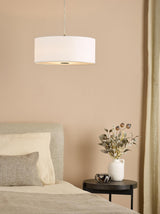 Dar Isla Easy Fit Pendant Ivory and Black Shade 40cm