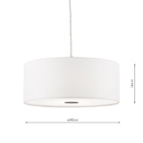 Dar Isla Easy Fit Pendant Ivory and Black Shade 40cm