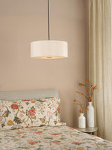 Dar Isla Easy Fit Pendant Ecru and Bronze Shade 40cm