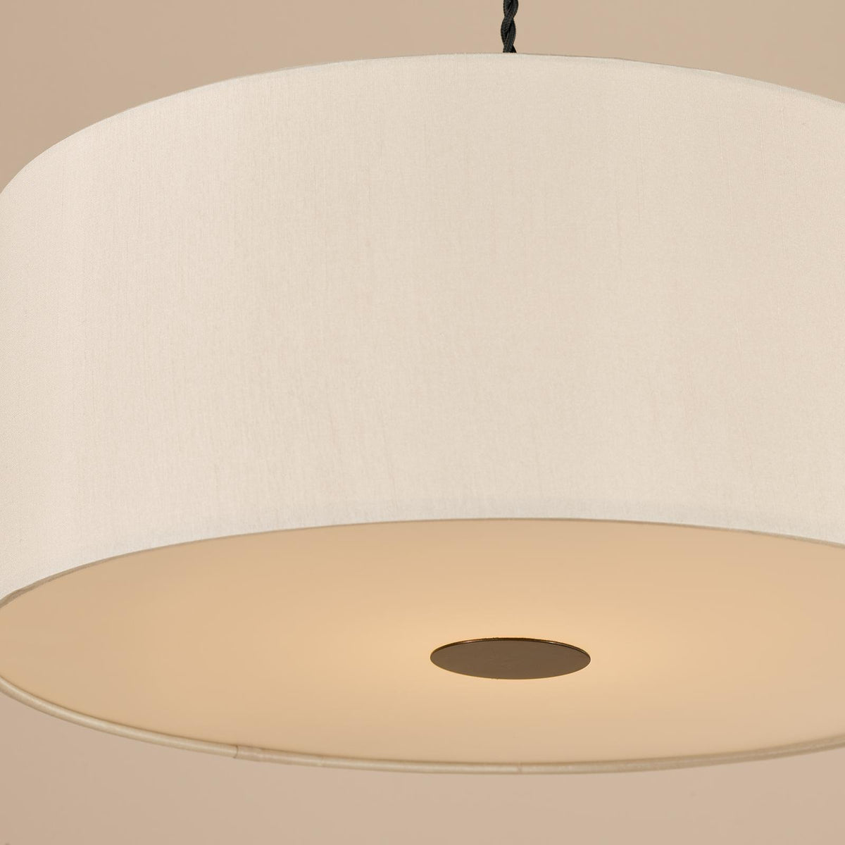 Dar Isla Easy Fit Pendant Ecru and Bronze Shade 40cm