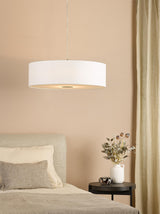 Dar Isla Easy Fit Pendant Ivory and Black Shade 60cm