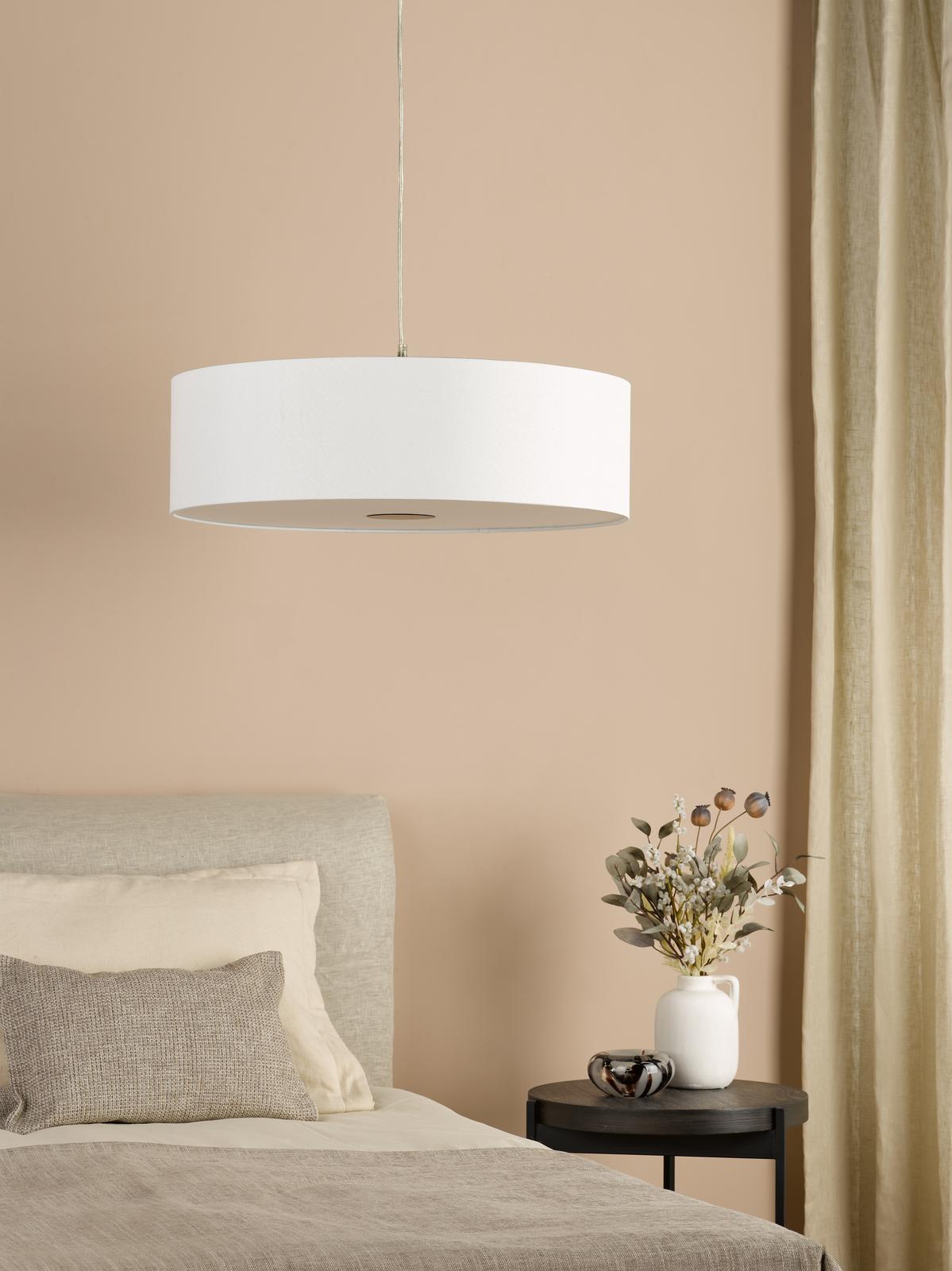 Dar Isla Easy Fit Pendant Ivory and Black Shade 60cm