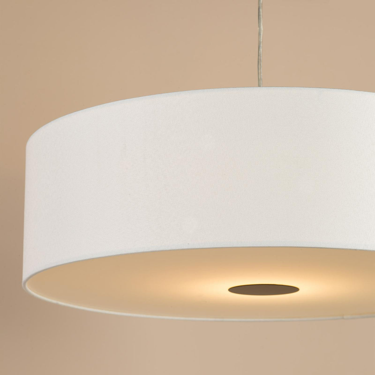 Dar Isla Easy Fit Pendant Ivory and Black Shade 60cm