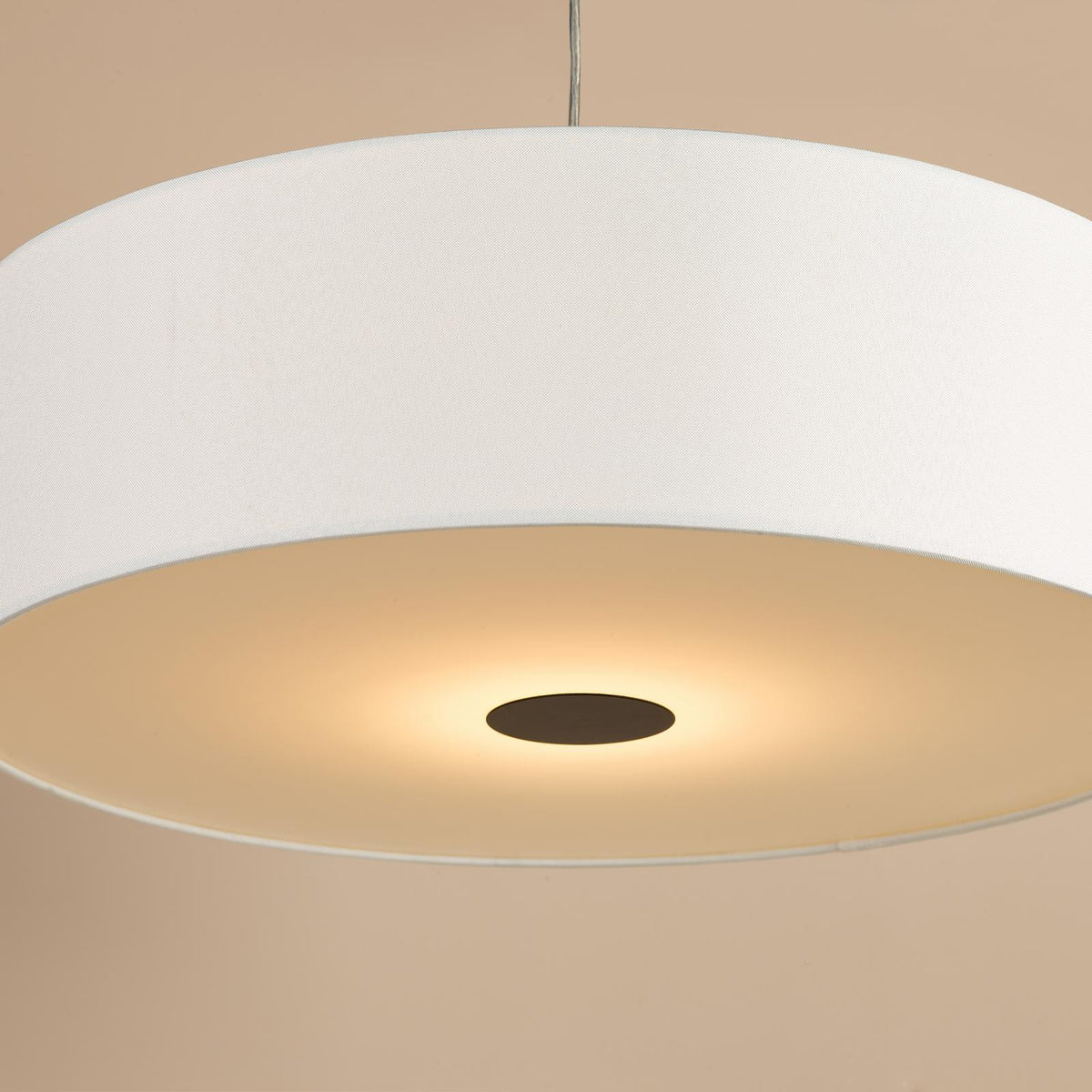 Dar Isla Easy Fit Pendant Ivory and Black Shade 60cm