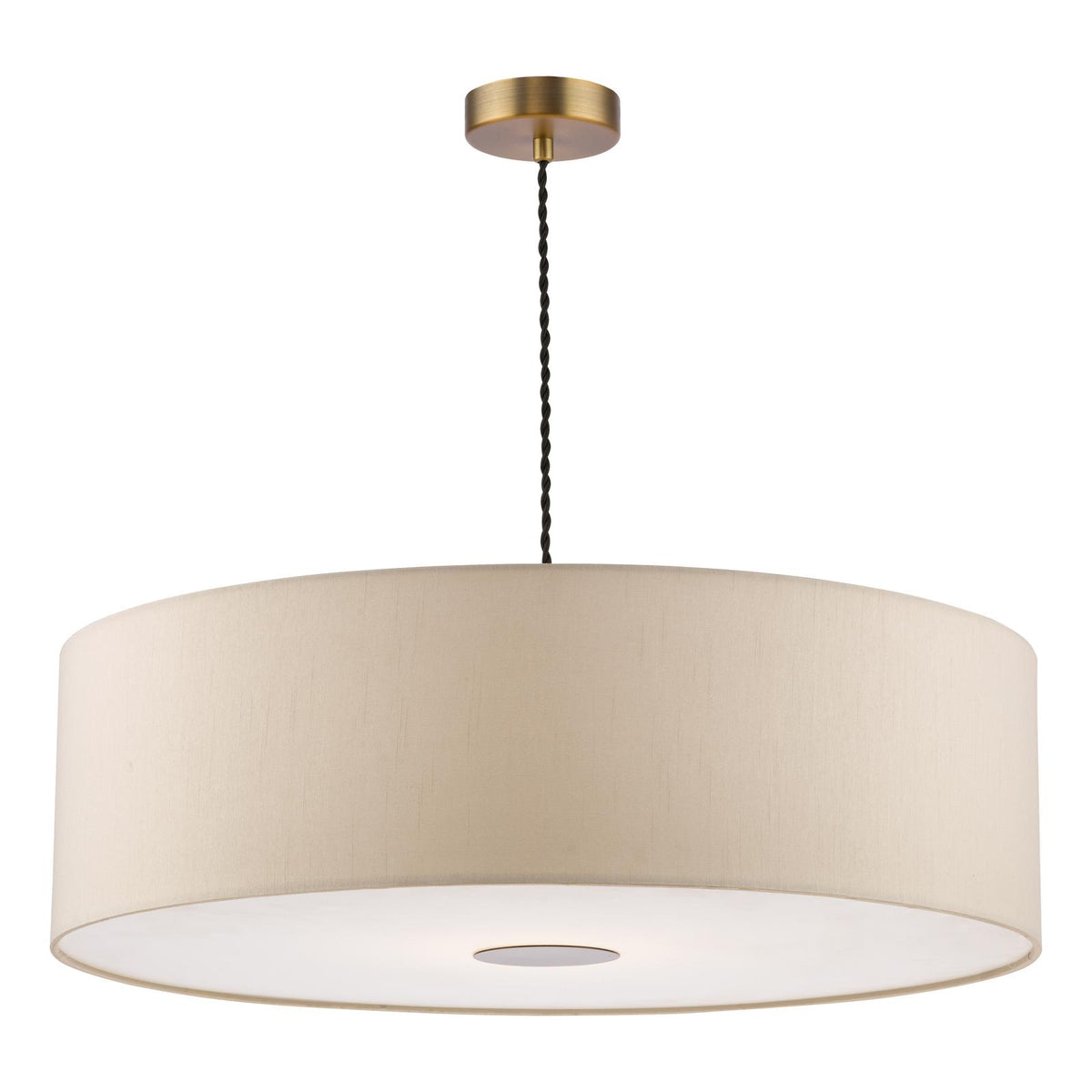 Dar Isla Easy Fit Pendant Ecru and Bronze Shade 60cm