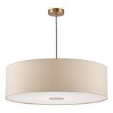 Dar Isla Easy Fit Pendant Ecru and Bronze Shade 60cm