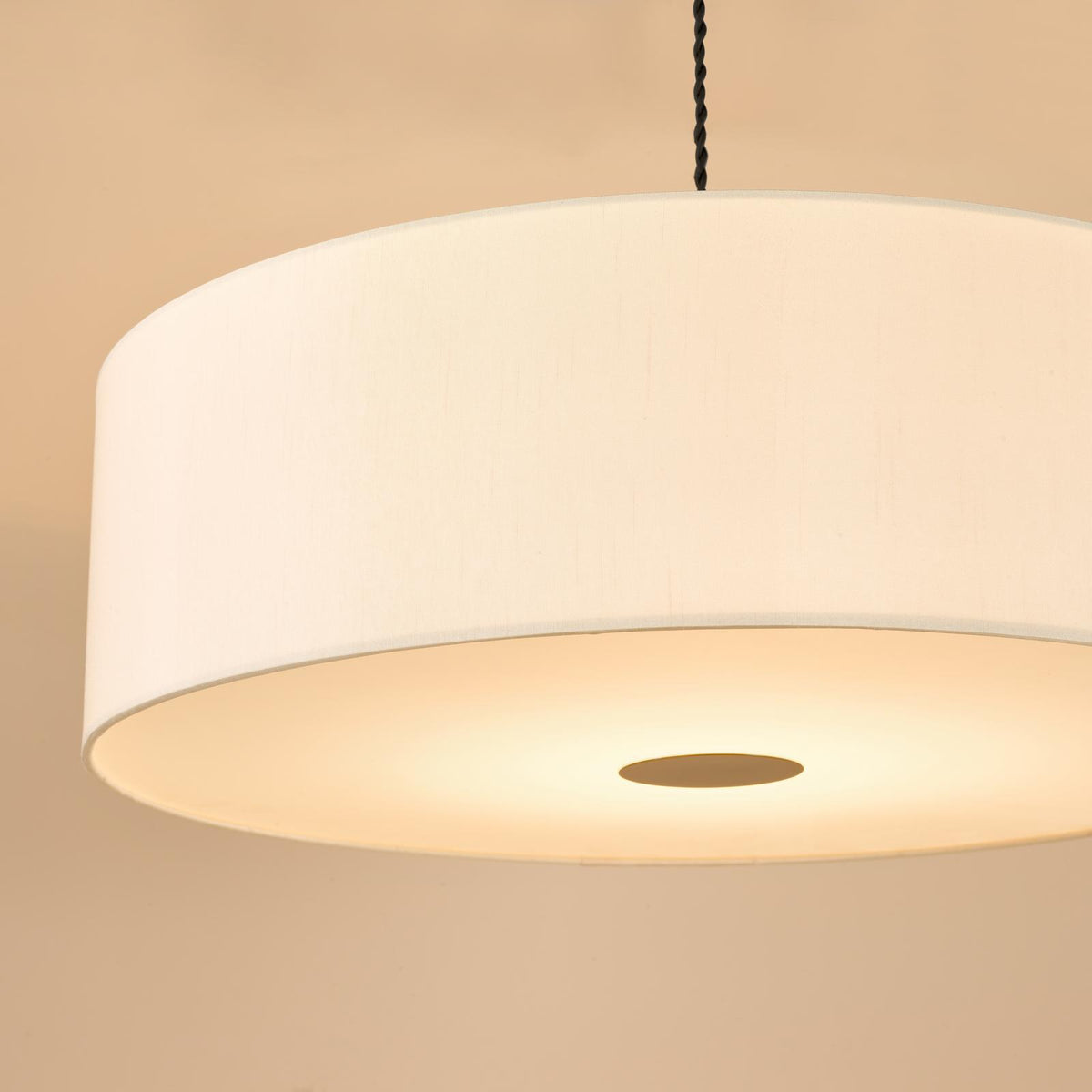 Dar Isla Easy Fit Pendant Ecru and Bronze Shade 60cm