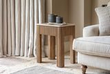 Nkuku Ira Travertine & Mango Wood Side Table