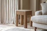 Nkuku Ira Travertine & Mango Wood Side Table