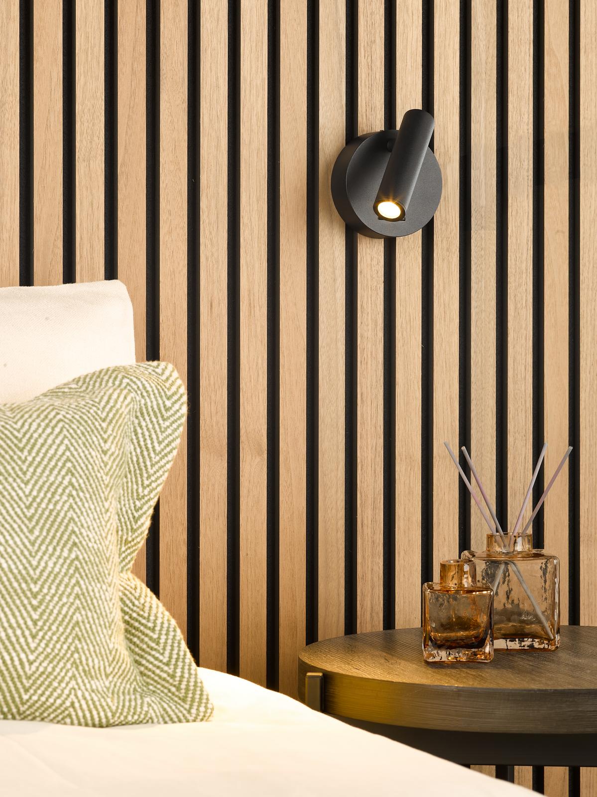 Dar Itala Single Spotlight Matt Black LED