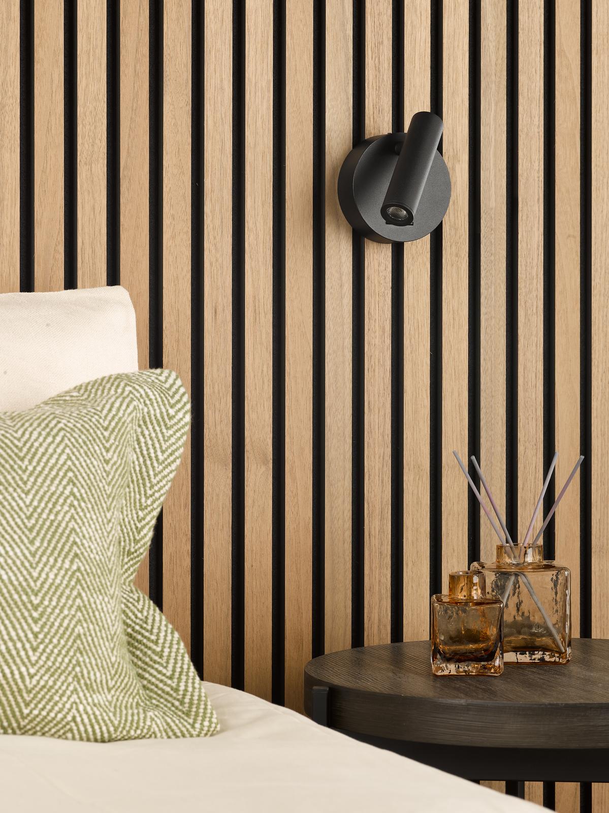 Dar Itala Single Spotlight Matt Black LED