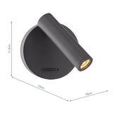 Dar Itala Single Spotlight Matt Black LED