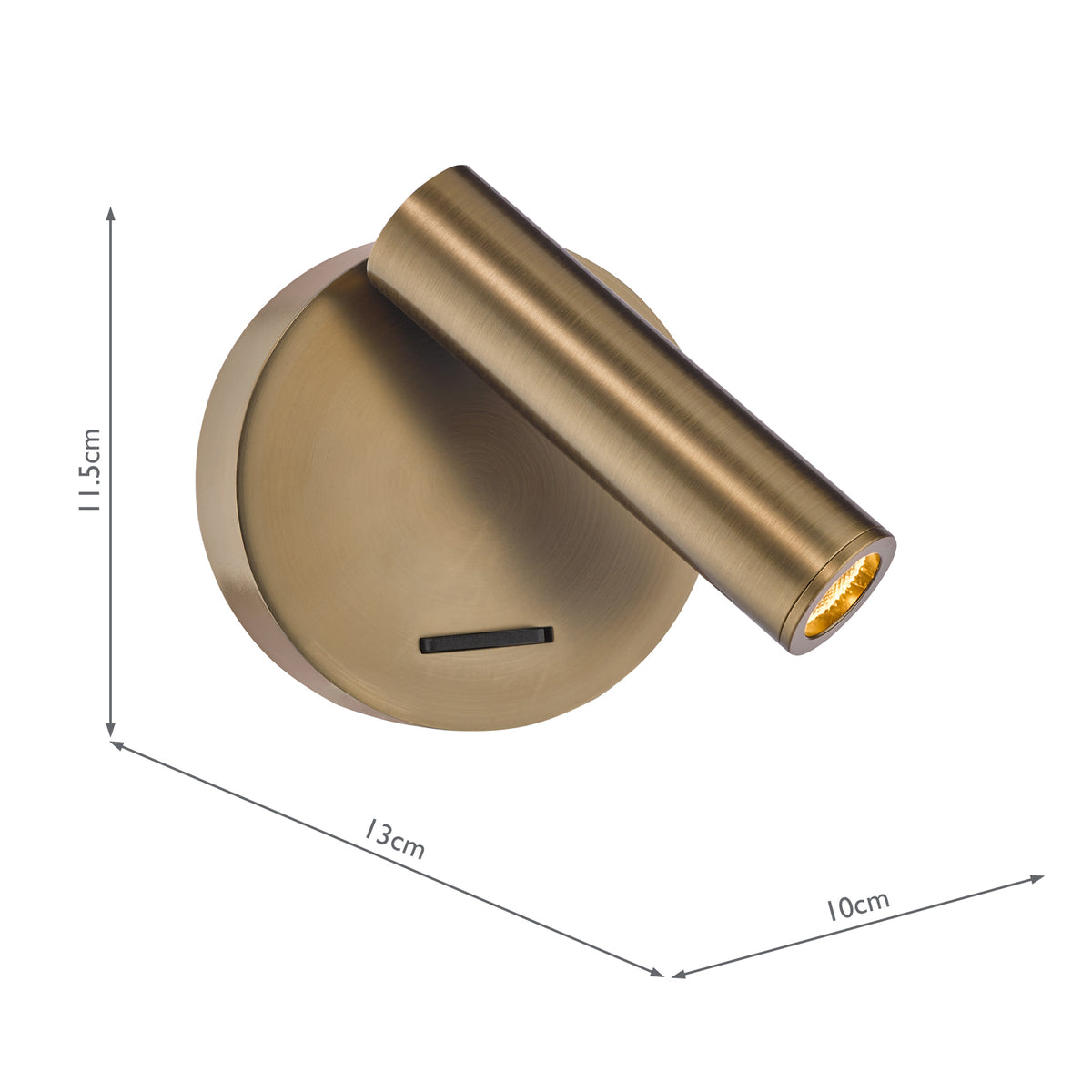 Dar Itala Single Spotlight Antique Bronze LED
