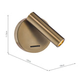 Dar Itala Single Spotlight Antique Bronze LED
