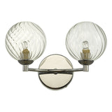 Dar Izzy Wall Light Polished Chrome Twisted Glass –  from Amos Lighting + Home