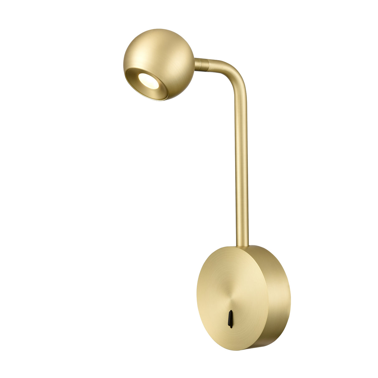 Franklite Iris Reading Wall Light Satin Brass