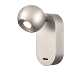 Franklite Iris Single Wall Light Satin Nickel