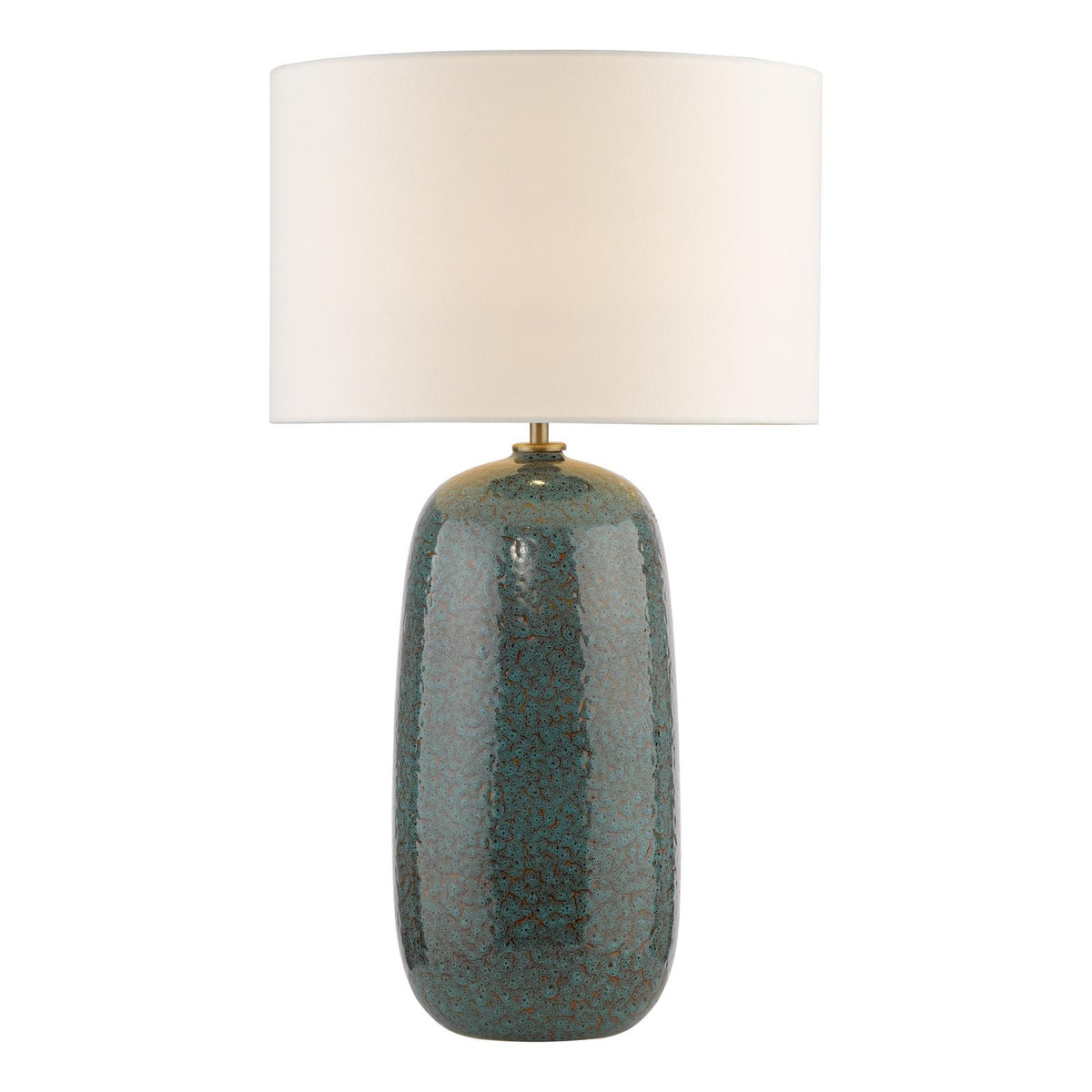Dar Jadis Table Lamp Blue Ceramic and Antique Brass Base Only