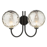 Dar Jared Wall Light Black with Smoked Glass –  from Amos Lighting + Home