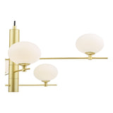 Dar Jasper 6 Light Pendant Satin Gold and Opal Glass –  from Amos Lighting + Home