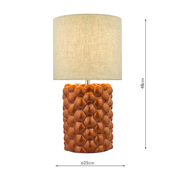 Dar Jayden Table Lamp with Linen Shade –  from Amos Lighting + Home