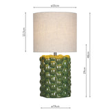 Dar Jayden Table Lamp Green Reactive Glaze With Shade –  from Amos Lighting + Home