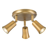 Dar Jedrek 3 Light Single Spotlight Aged Brass