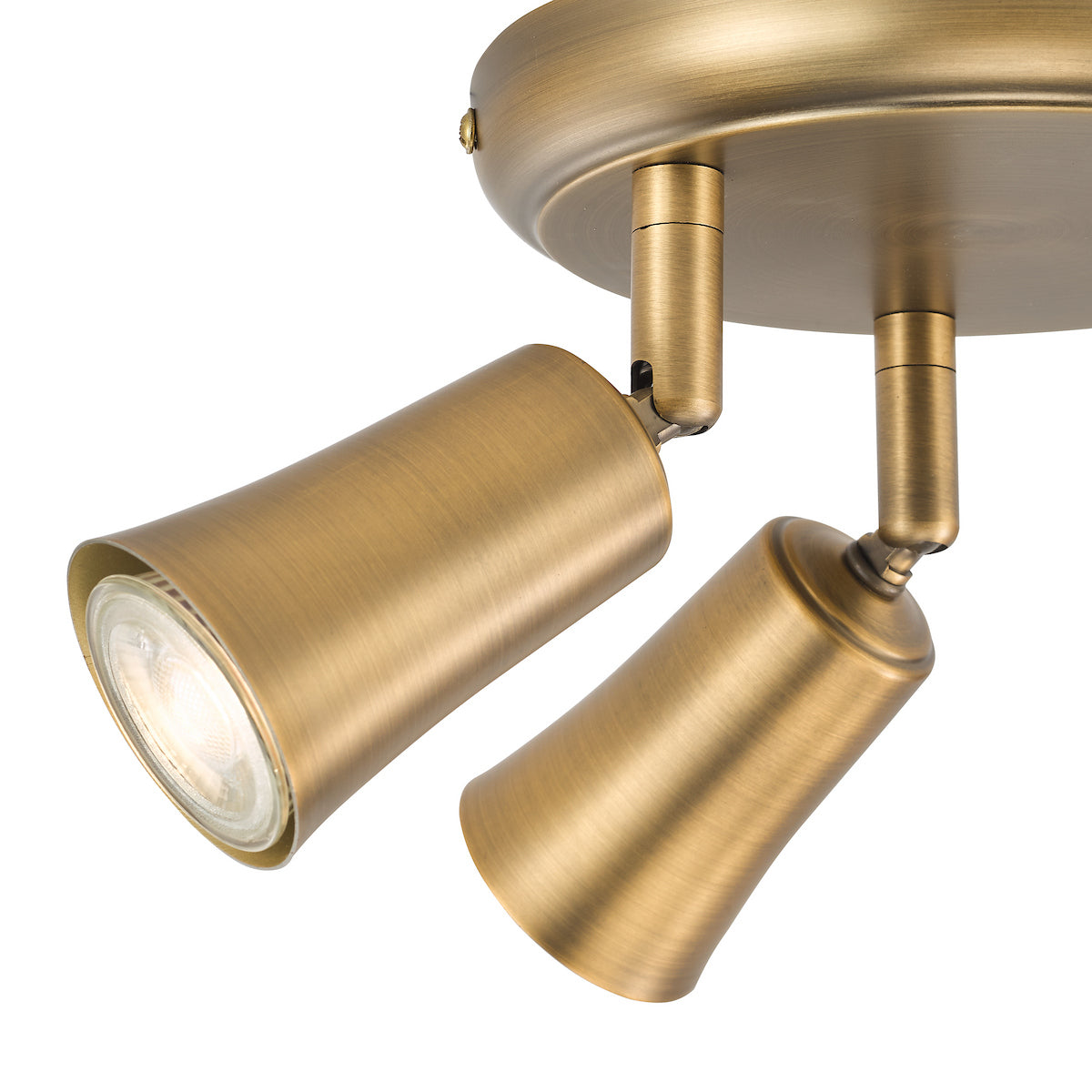Dar Jedrek 3 Light Single Spotlight Aged Brass