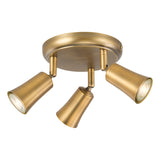 Dar Jedrek 3 Light Single Spotlight Aged Brass