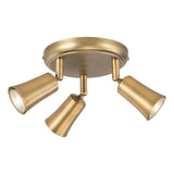 Dar Jedrek 3 Light Single Spotlight Aged Brass