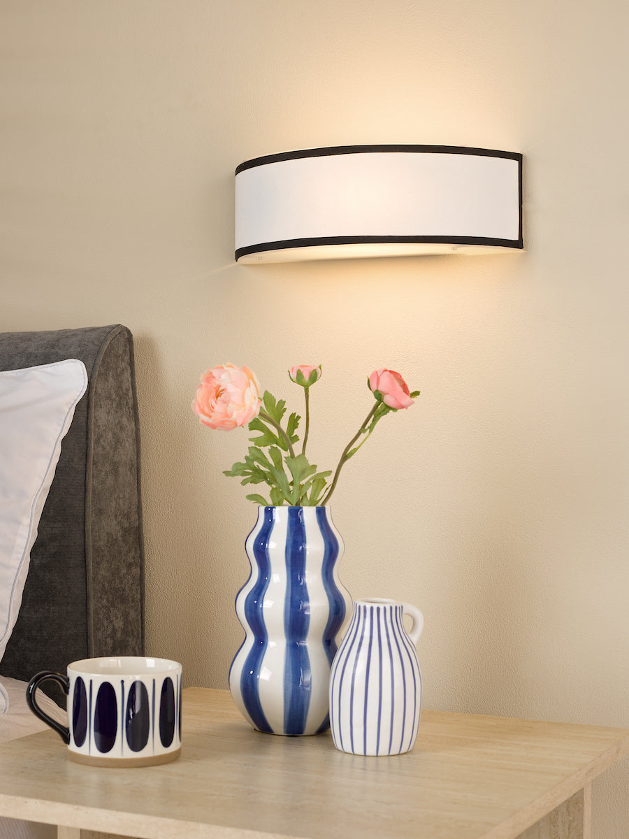 Dar Jemima Wall Light White and White Frosted Acrylic With Shade