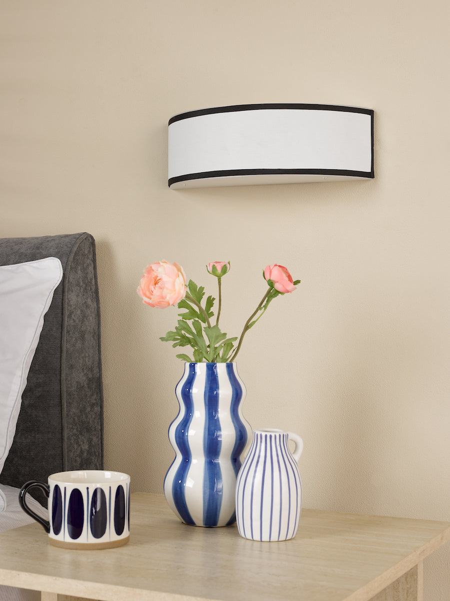 Dar Jemima Wall Light White and White Frosted Acrylic With Shade