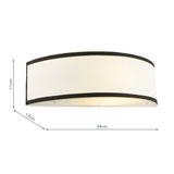 Dar Jemima Wall Light White and White Frosted Acrylic With Shade