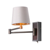 David Hunt Jersey Wall Light Antique Brass and Matt Brown Bracket Only