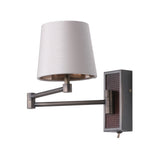 David Hunt Jersey Wall Light Antique Brass and Matt Brown Bracket Only