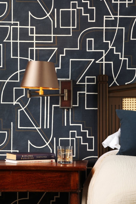 David Hunt Jersey Wall Light Antique Brass and Matt Brown Bracket Only