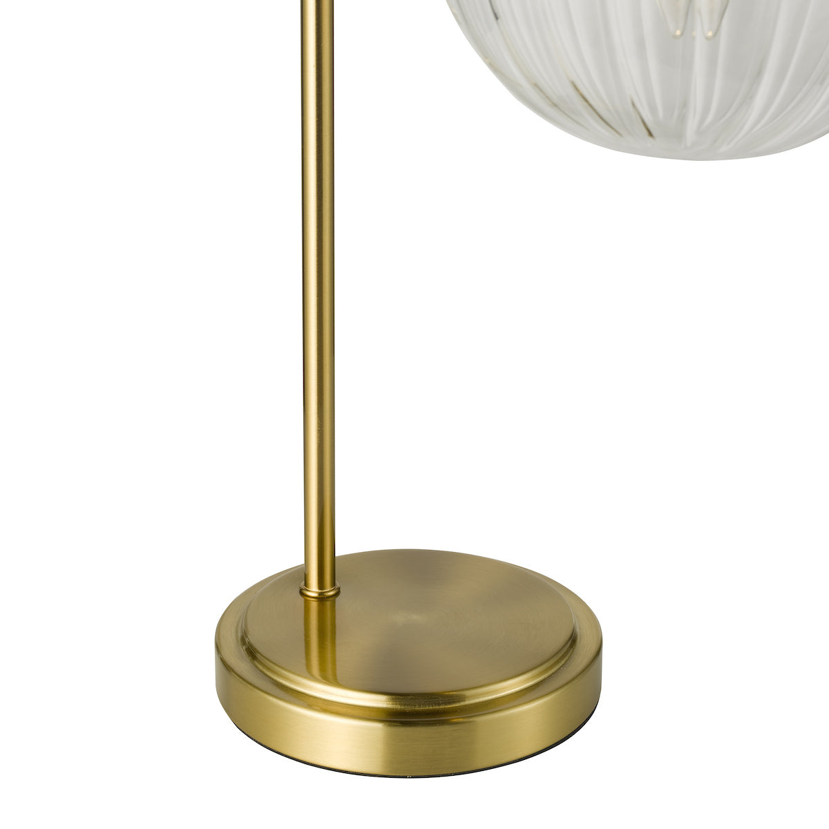 Dar Jocelyn Table Lamp Natural Brass and Glass
