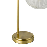 Dar Jocelyn Table Lamp Natural Brass and Glass