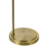 Dar Jocelyn Floor Lamp Natural Brass and Glass