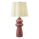 Dar Jordana Table Lamp Pink and Polished Chrome With Shade