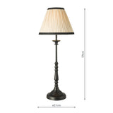 Dar Judy Table Lamp Satin Black With Shade