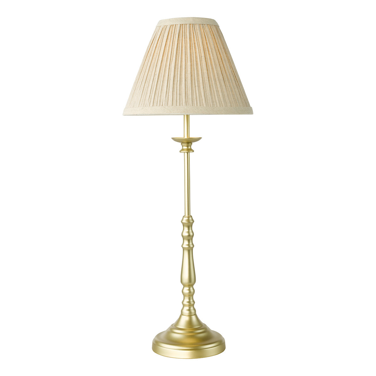 Dar Judy Table Lamp Satin Gold With Shade