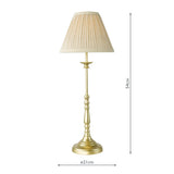 Dar Judy Table Lamp Satin Gold With Shade